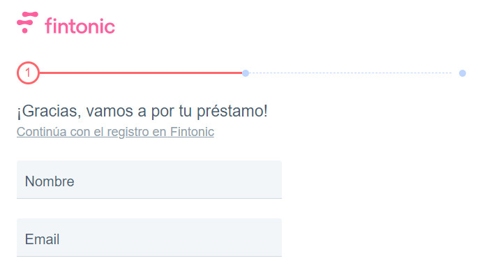 Fintonic - Solicitud Online