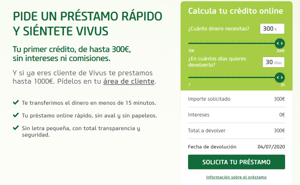 Vivus- Formulario de solicitud